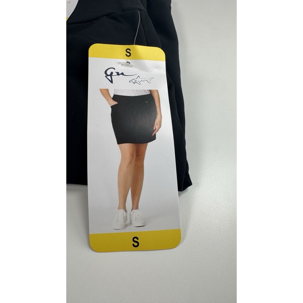 Greg Norman Ladies Active Side Pockets Pull On Golf Skort Small Size Black Skirt